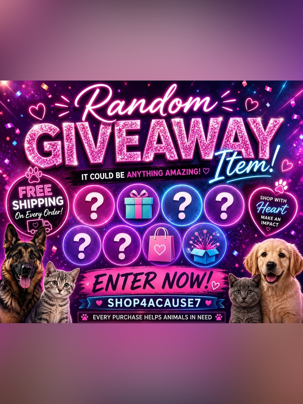 Random Item Giveaway & FREE SHIPPING
